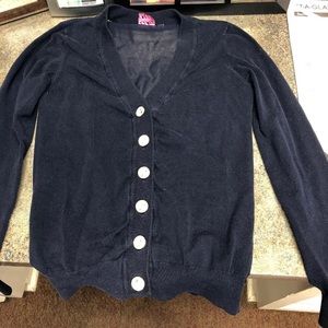 Navy blue button up cardigan